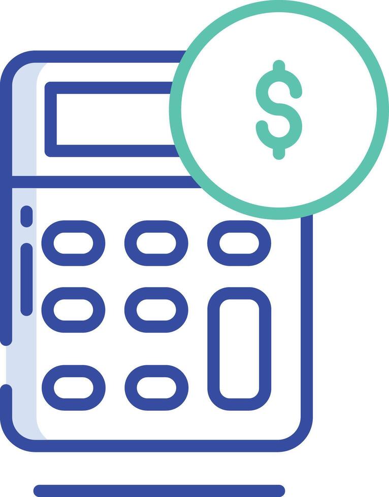 Calculate outline color illustration vector