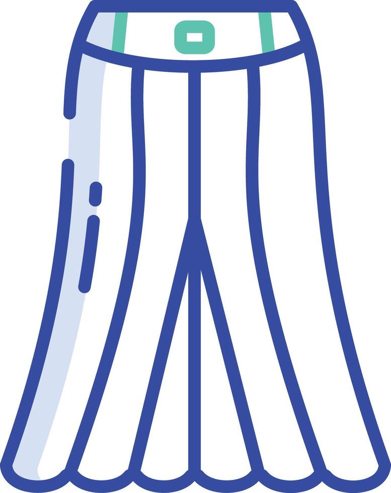 Cowl Skirt outline color illustration vector