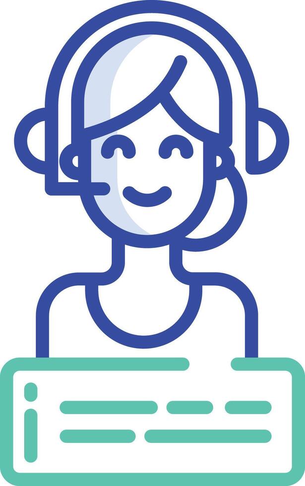 Customer Care outline color illustration vector
