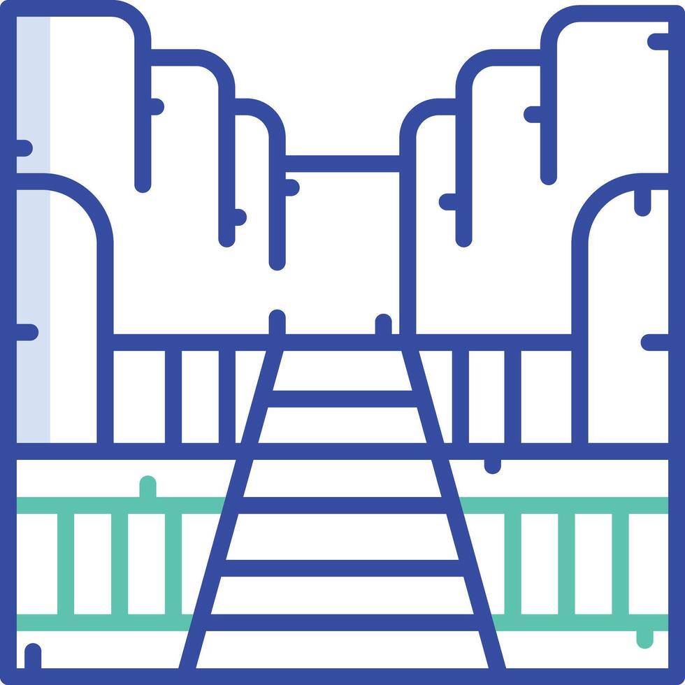 Temple outline color illustration vector