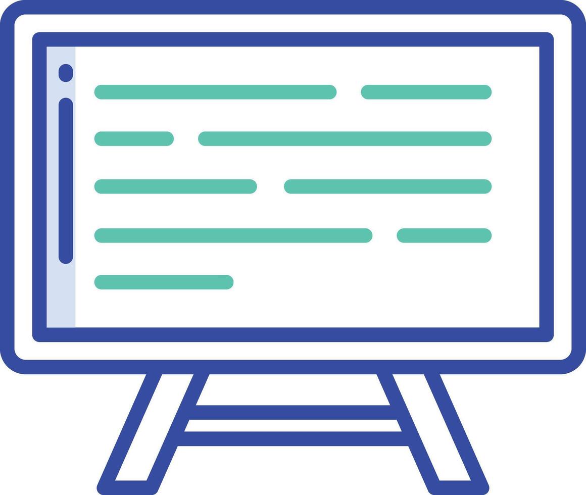 Presentation outline color illustration vector