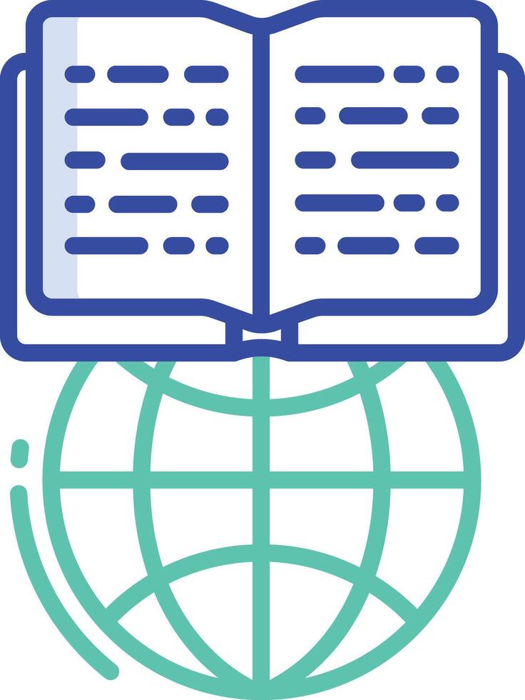 Book outline color illustration vector