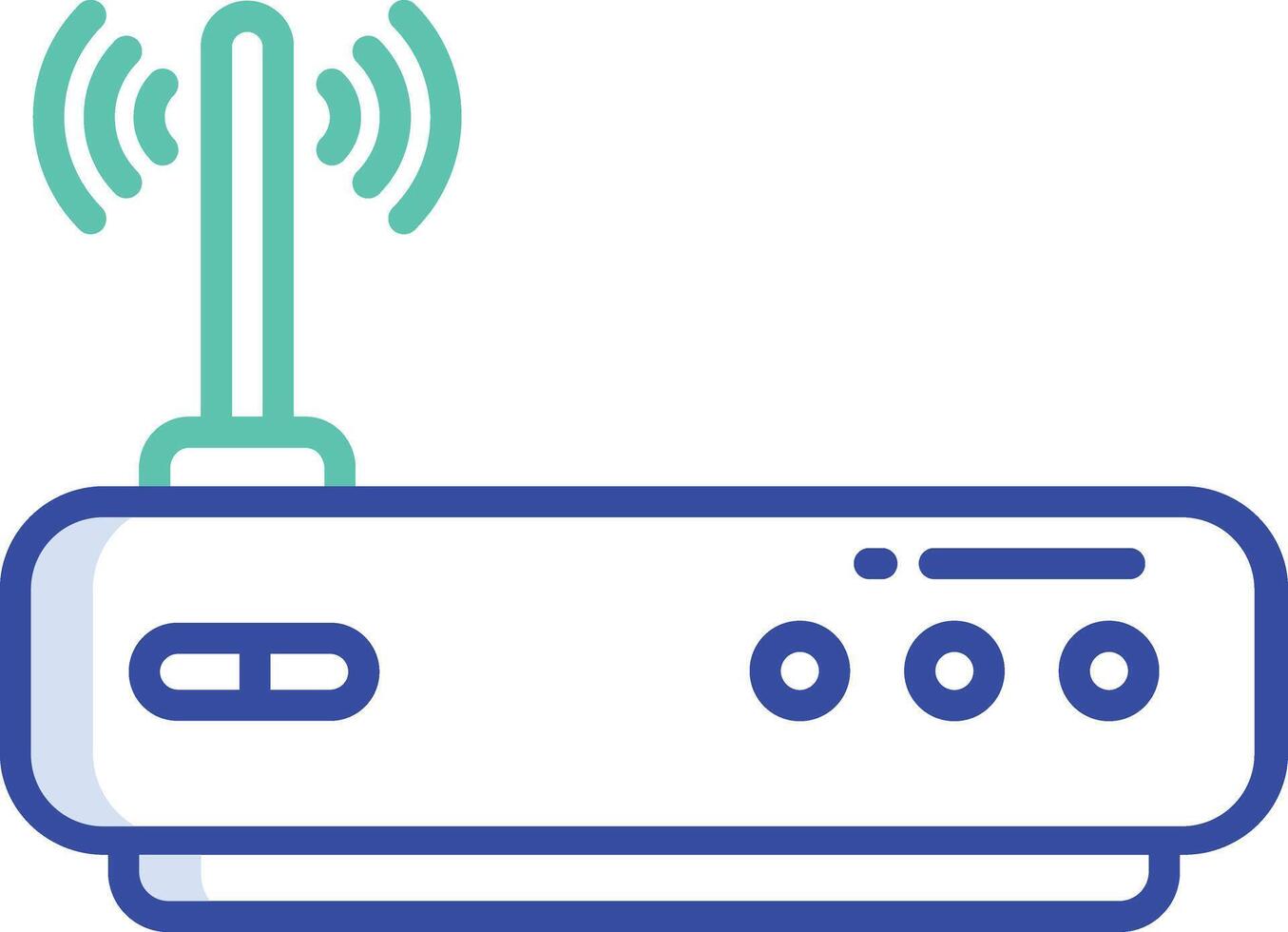 router outline color illustration vector
