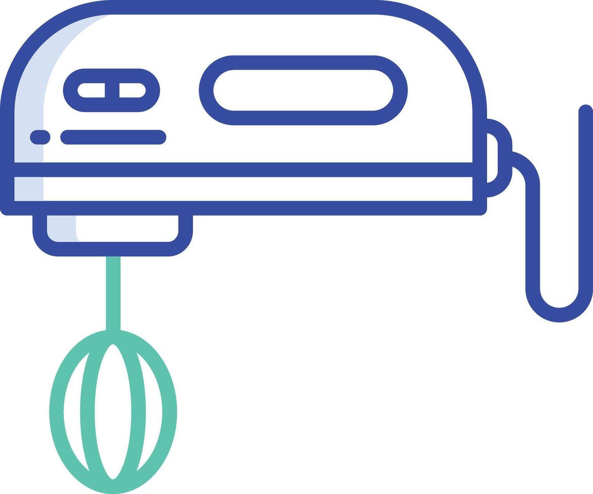 Mixer outline color illustration vector
