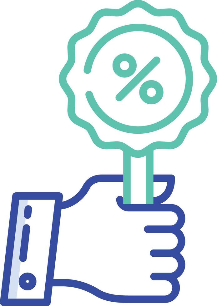 Offer outline color illustration vector