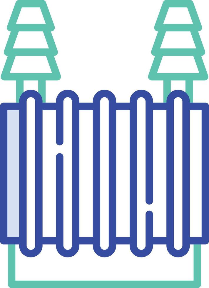 Transformer outline color illustration vector