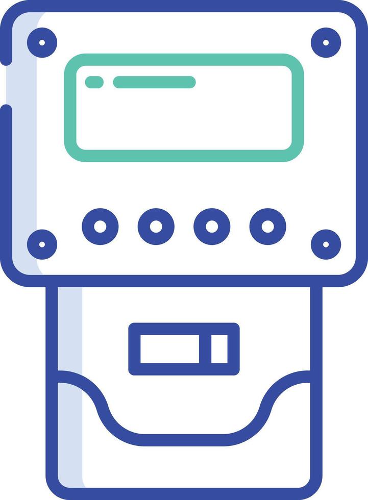 Power Meter outline color illustration vector