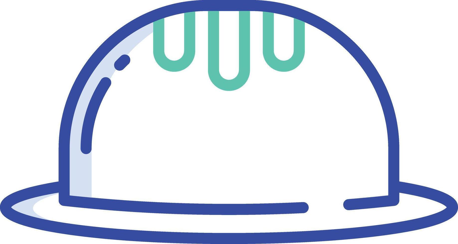 Hard Hat outline color illustration vector