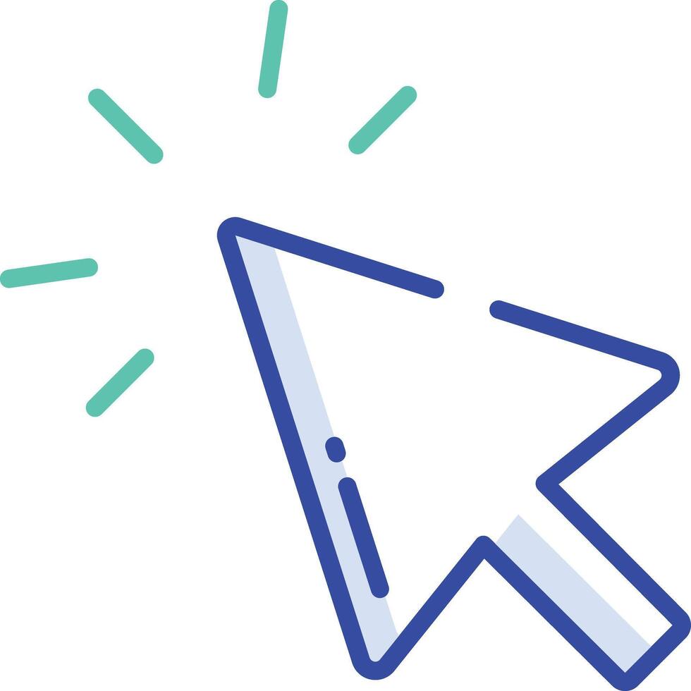 Cursor Arrow outline color illustration vector
