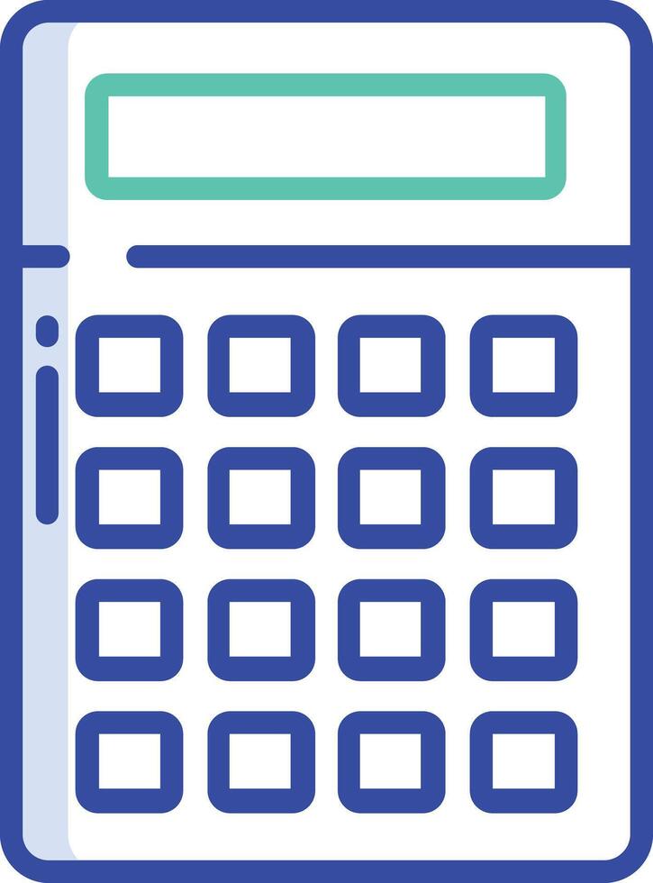 Calculator outline color illustration vector