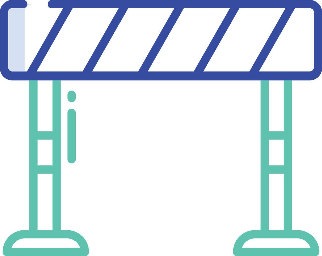 Barrier outline color illustration vector