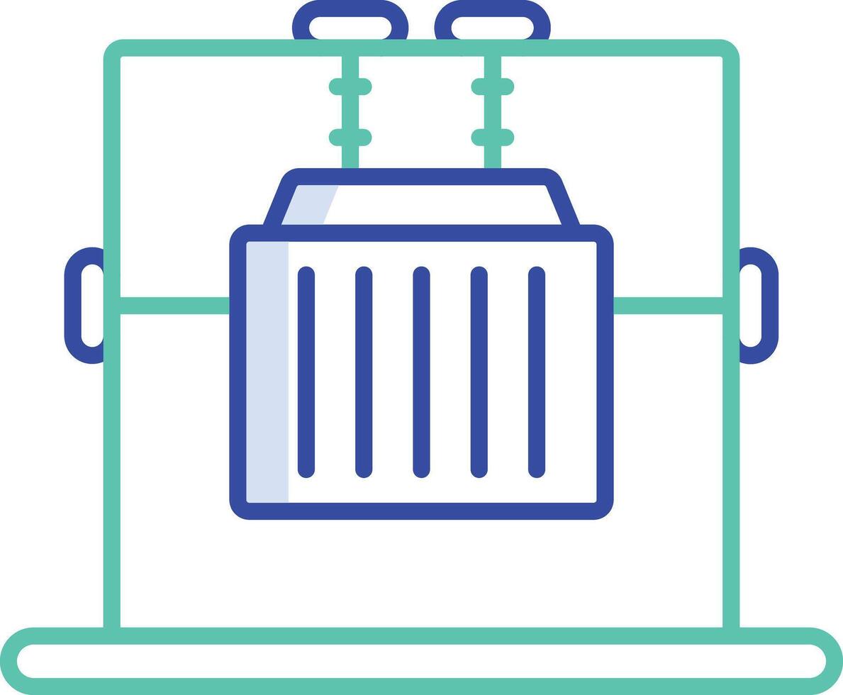 Transformer outline color illustration vector