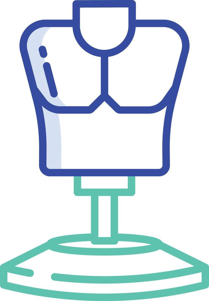 Mannequin outline color illustration vector