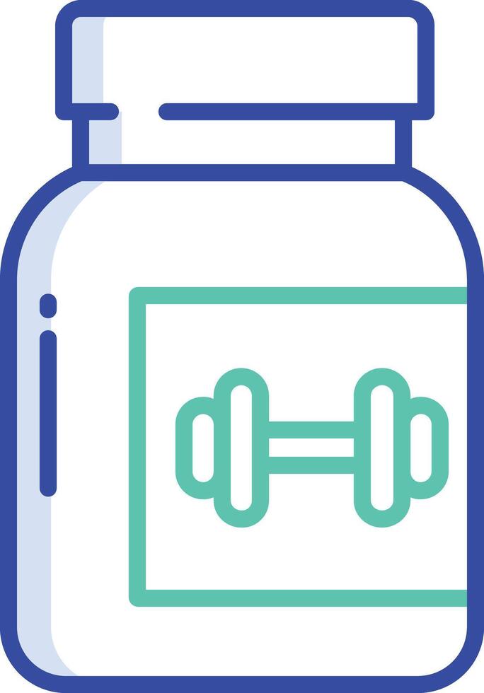 Protein food outline color illustration vector