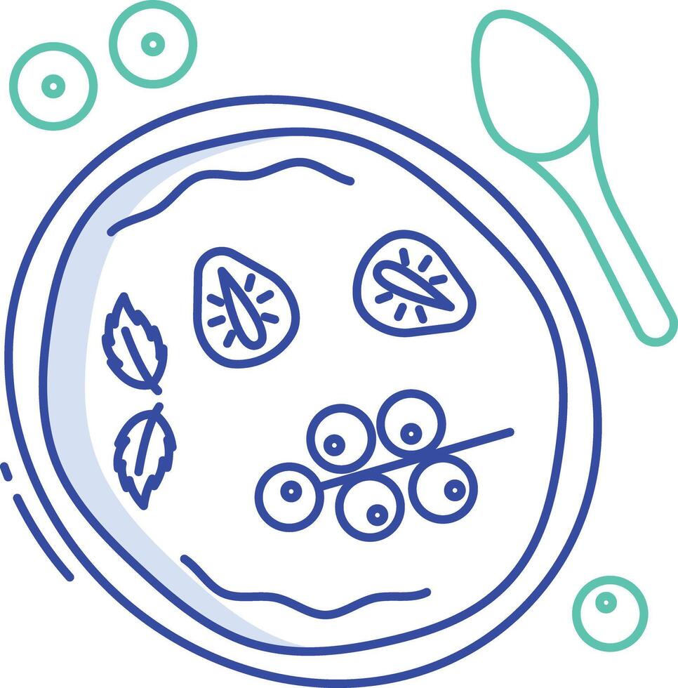 Pavlova outline color illustration vector