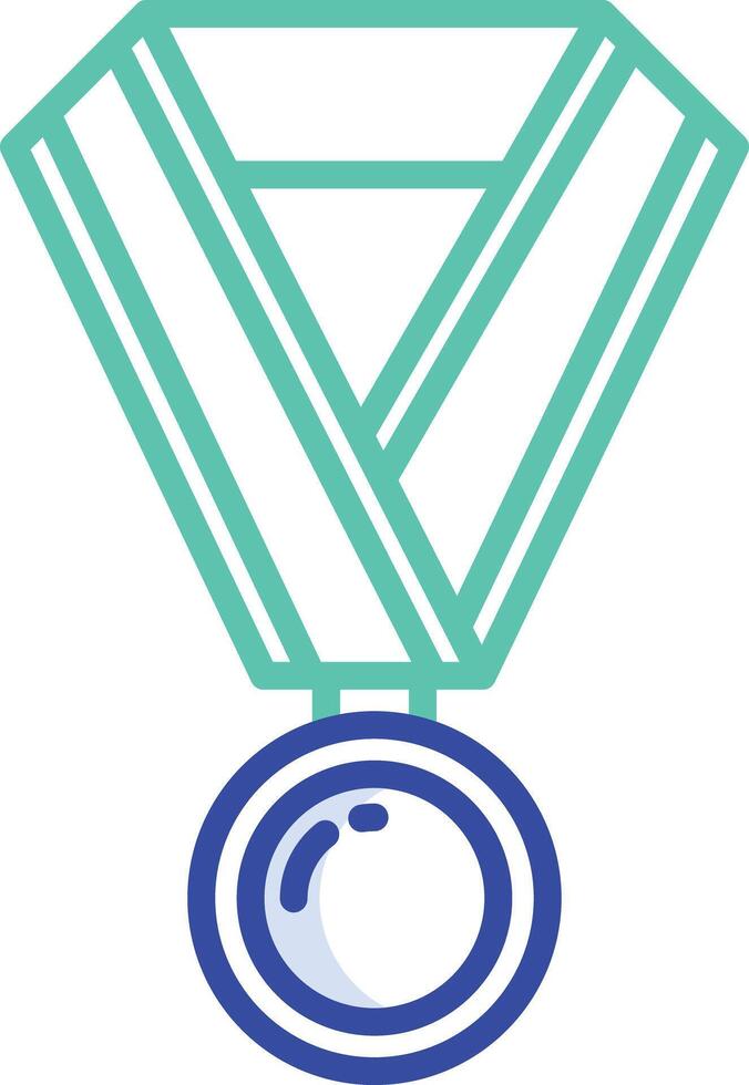 medal outline color illustration vector