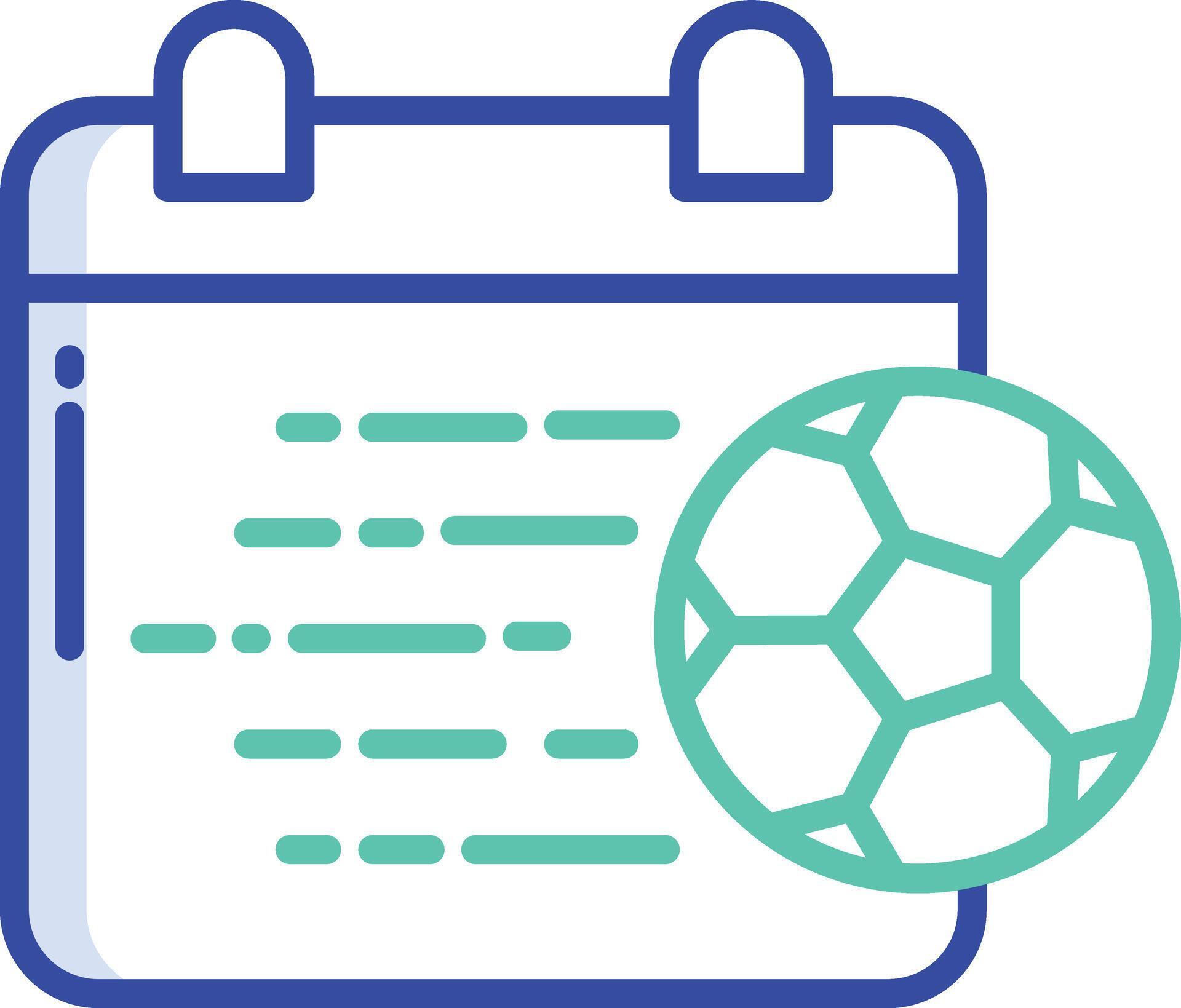 football calendar outline color illustration 47801681 Vector Art at