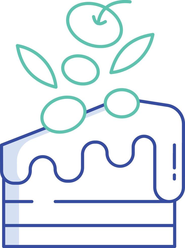 Pastry outline color illustration vector