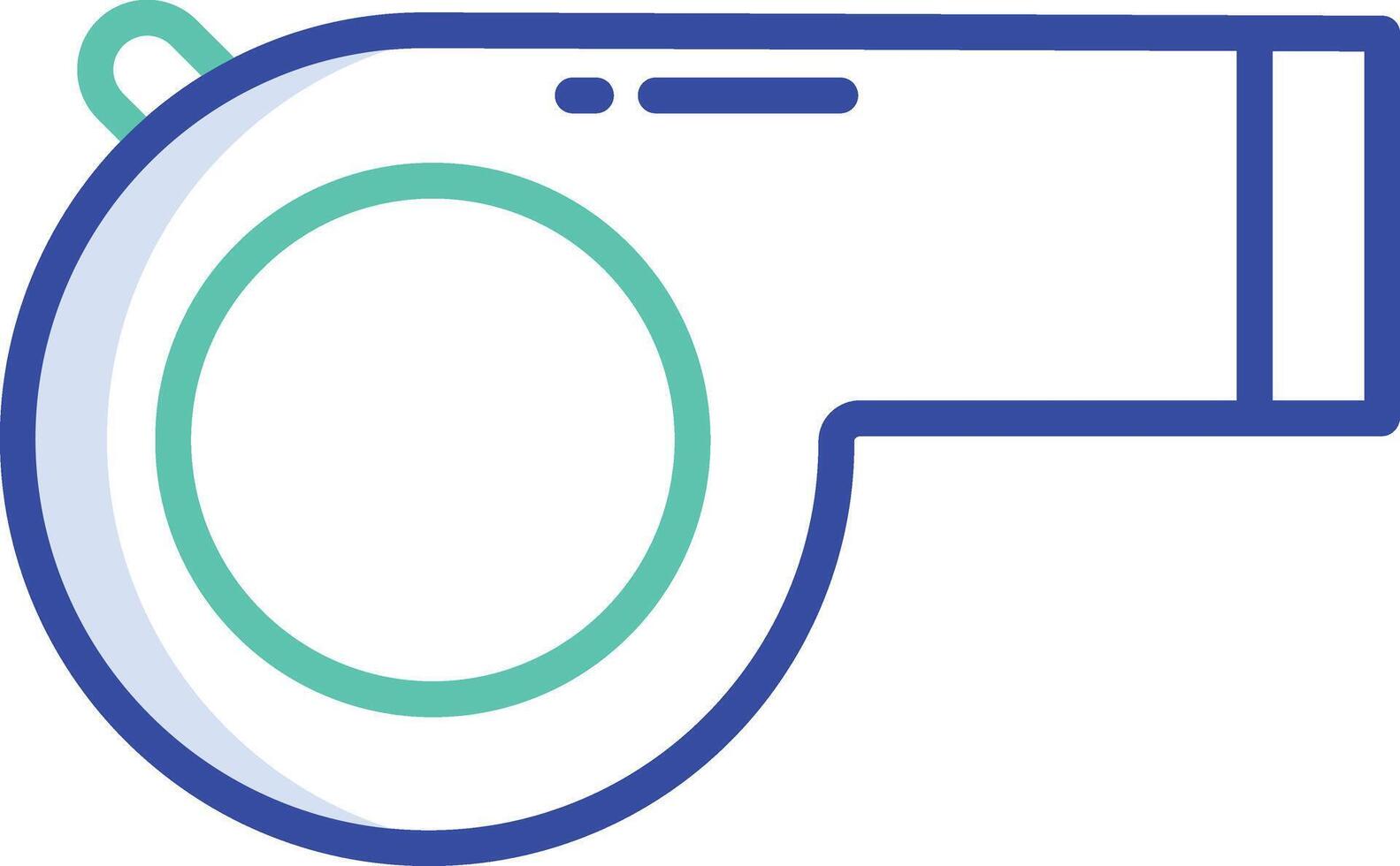 Whistle outline color illustration vector