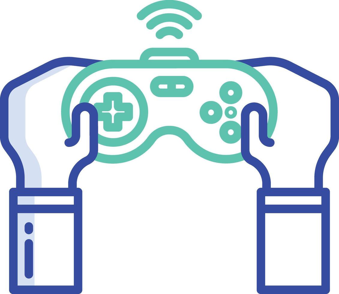 Game play outline color illustration vector