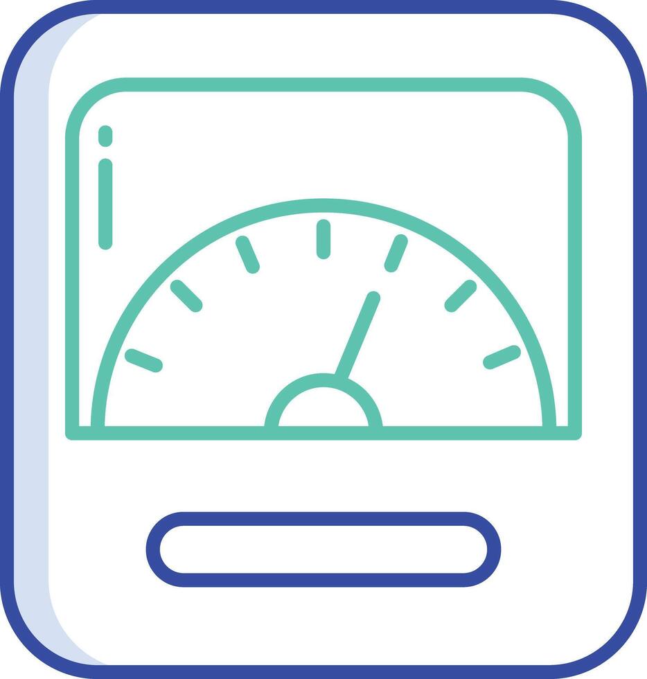 Ammeter outline color illustration vector