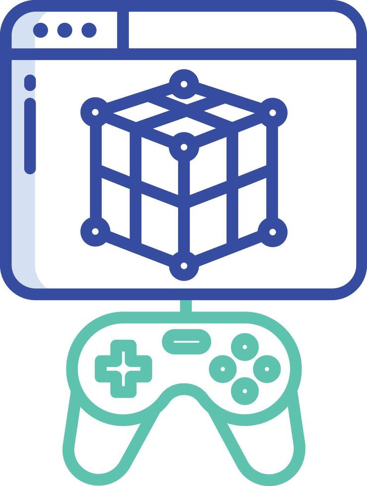 Web game outline color illustration vector