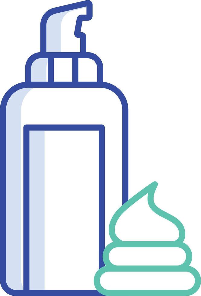 Shaving foam outline color illustration vector