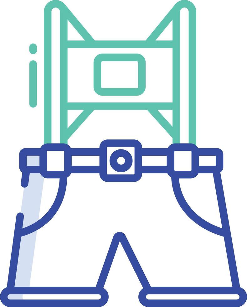 lederhosen outline color illustration vector
