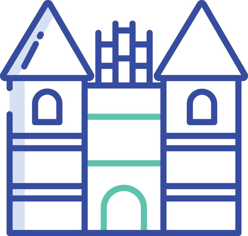 Holsten Tor outline color illustration vector