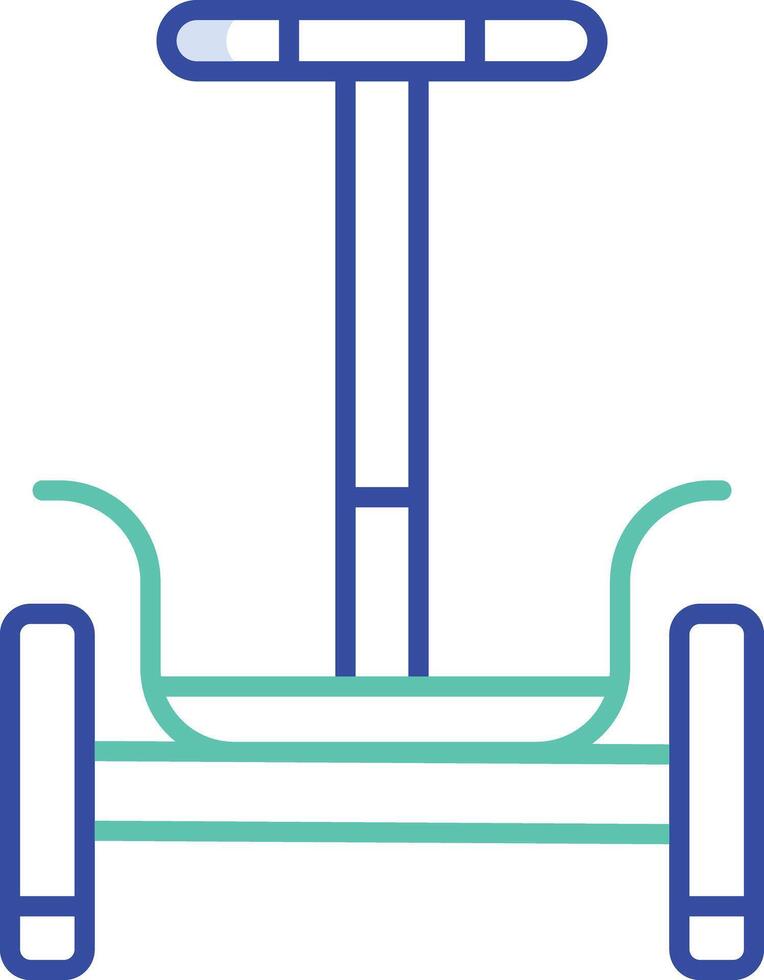 segway outline color illustration vector