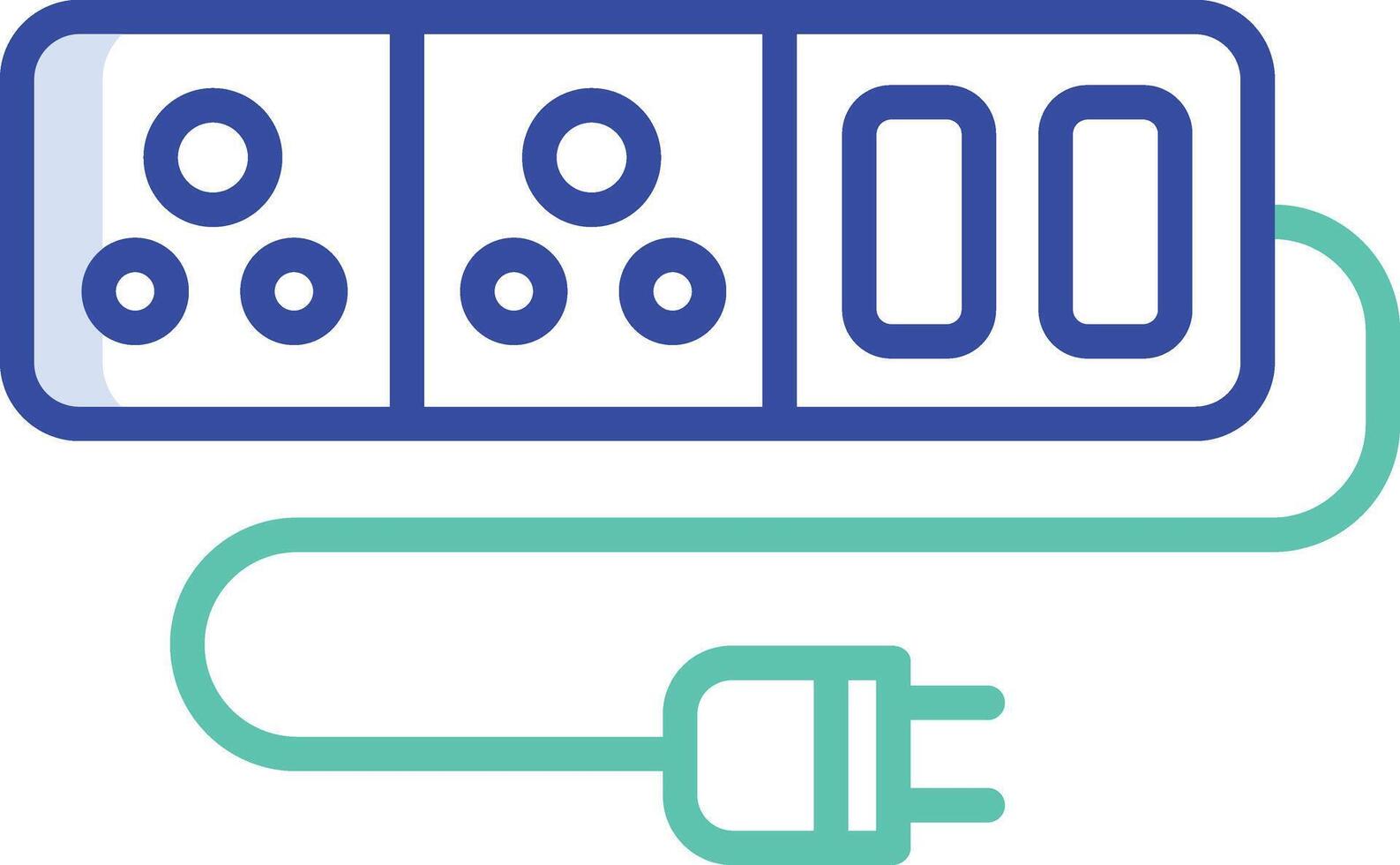 Plug box outline color illustrations vector