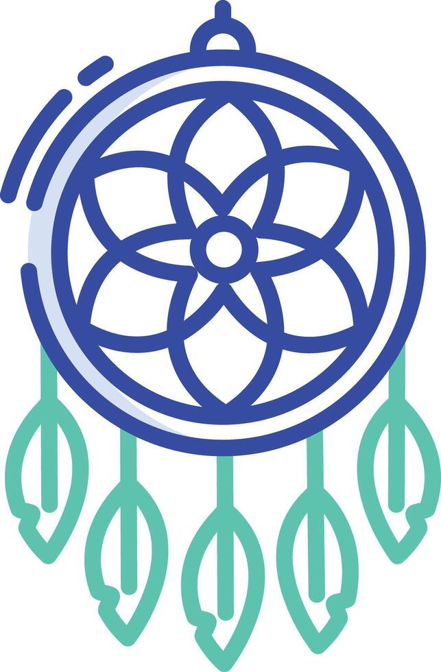 Dream Catcher outline color illustration vector