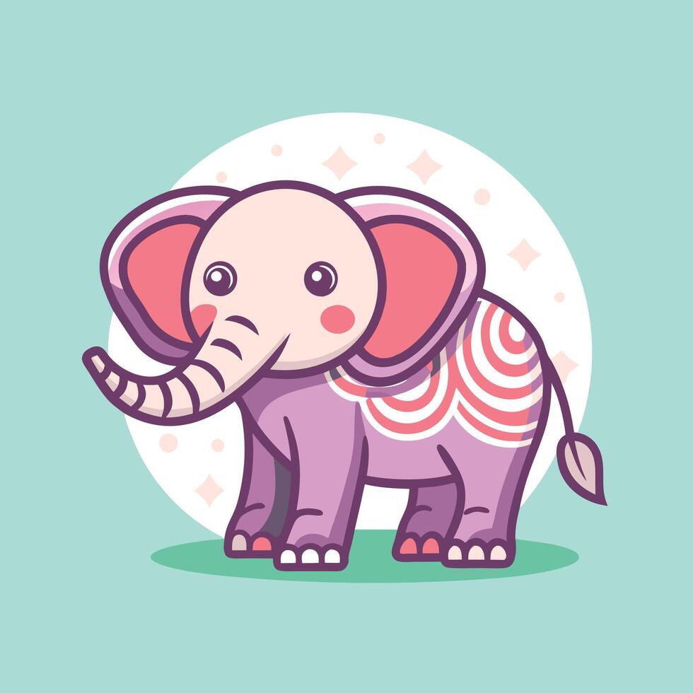 Elephant silhouette art illustration vector