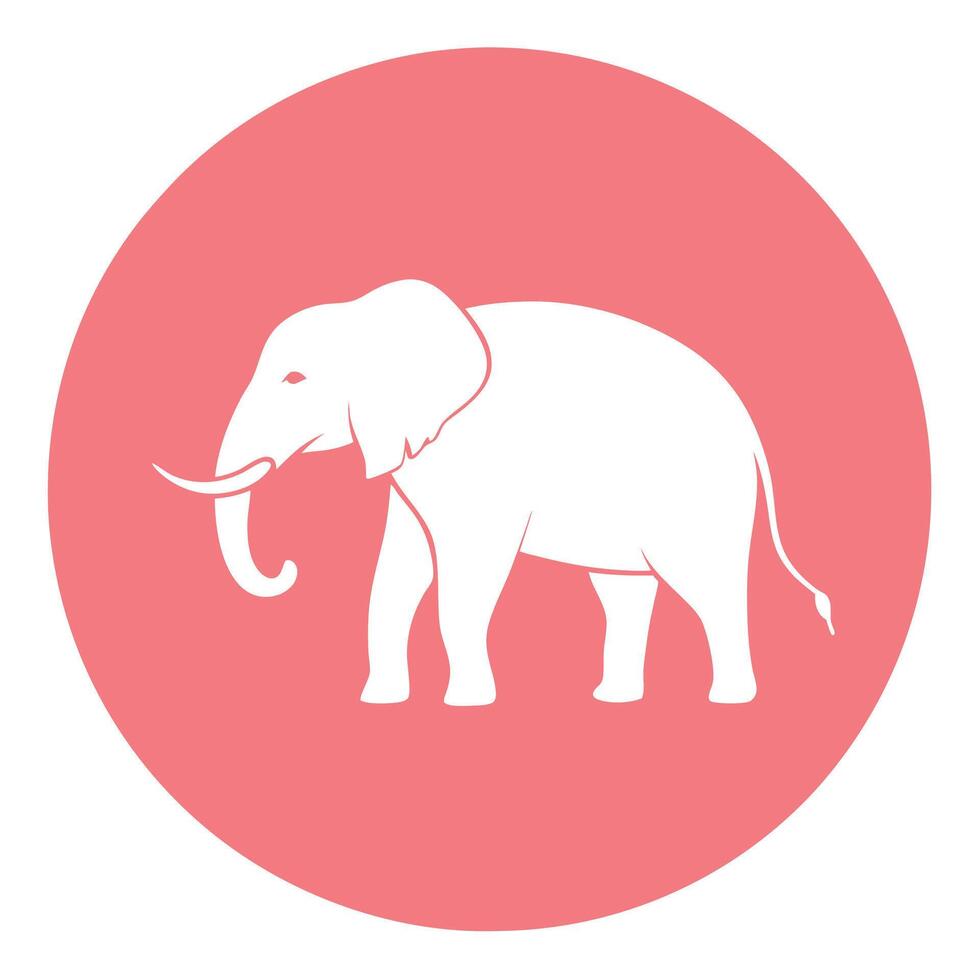 Elephant silhouette art illustration vector
