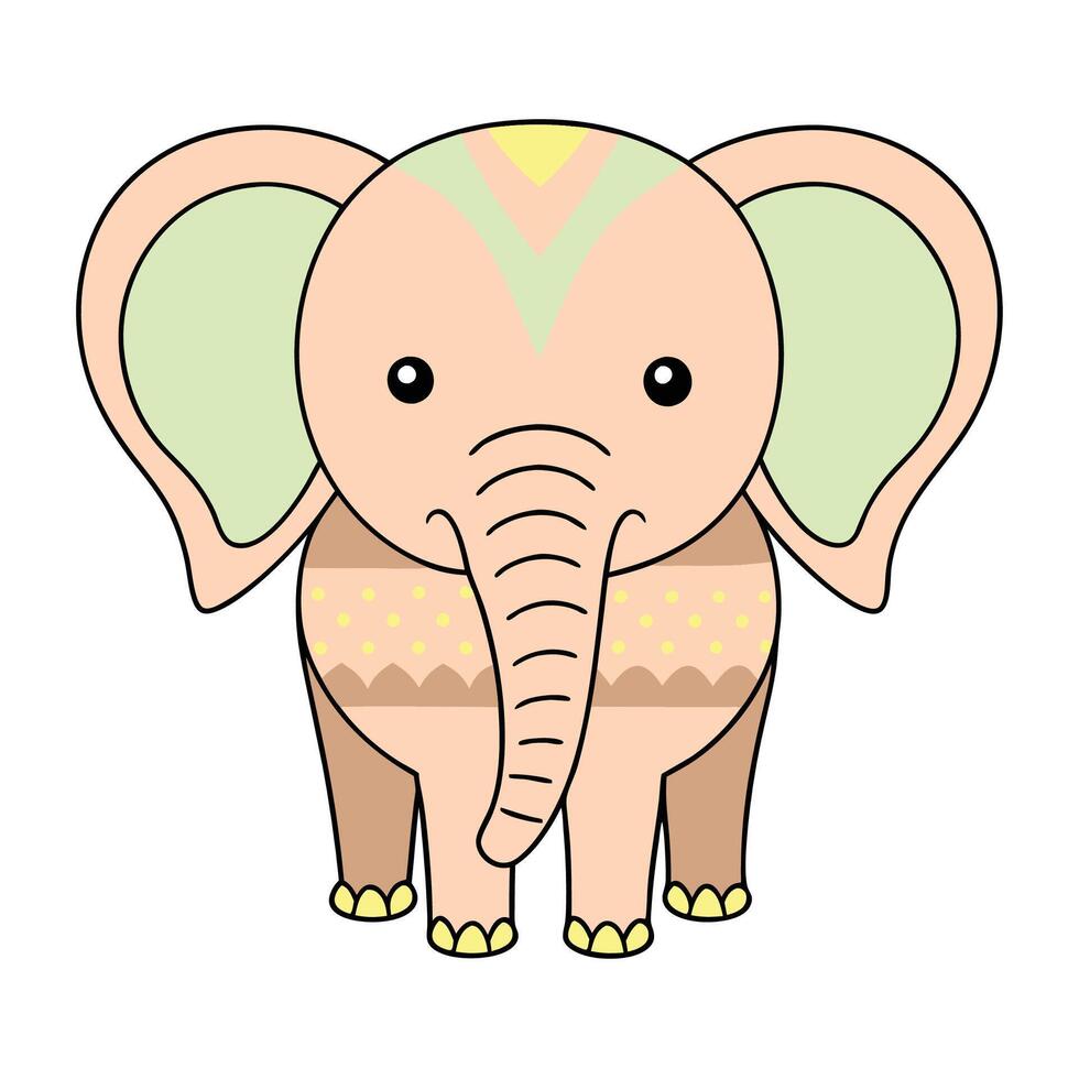 Elephant silhouette art illustration vector