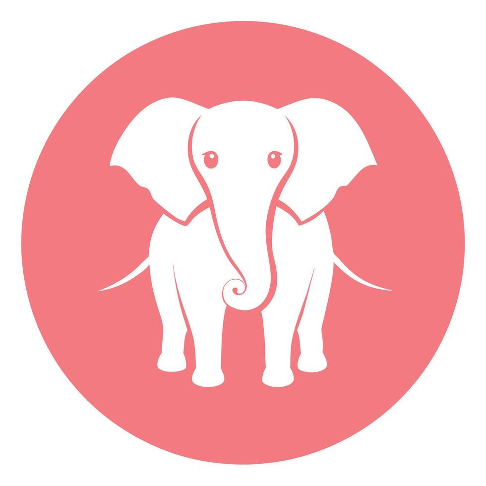 Elephant silhouette art illustration vector