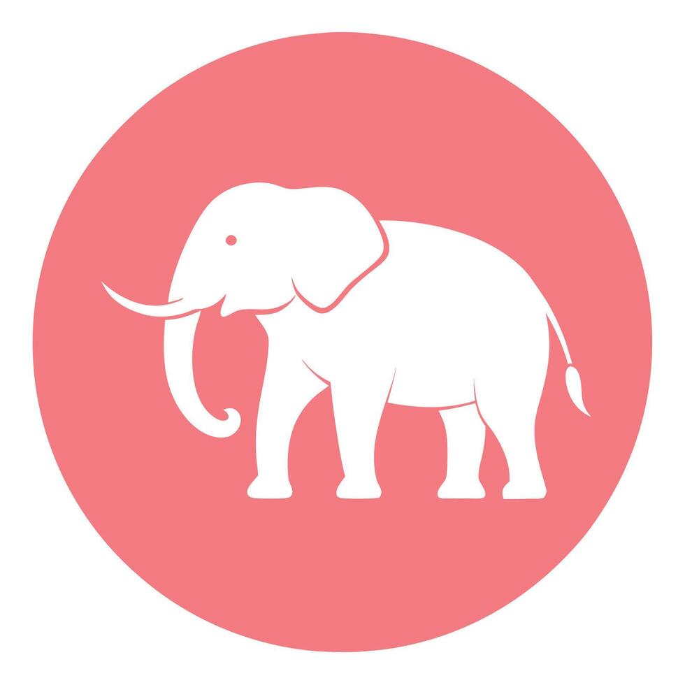 Elephant silhouette art illustration vector