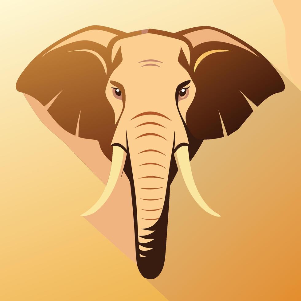 Elephant silhouette art illustration vector