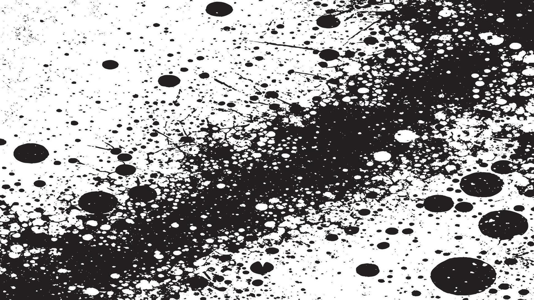Black Monochrome Grunge Gritty Rough Dirty Overlay Texture on White Background - Illustration vector