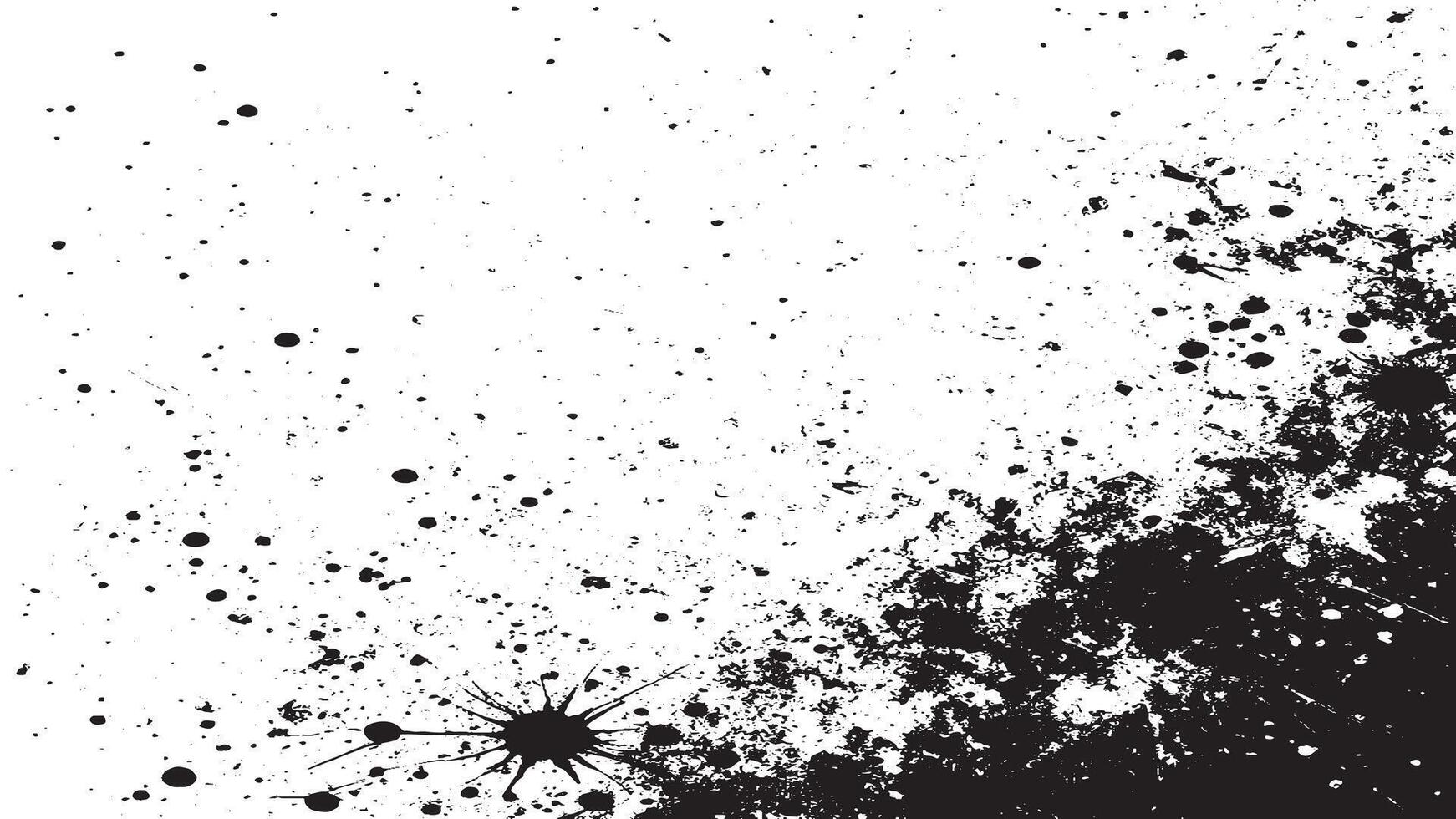 Monochrome Black Rough Gritty Grunge Texture on White Background vector