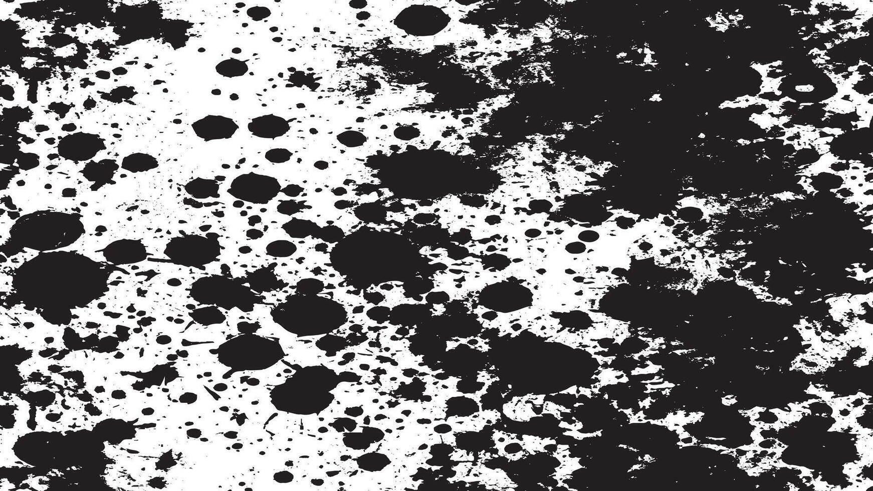 Monochrome Black Rough Gritty Grunge Texture on White Background vector