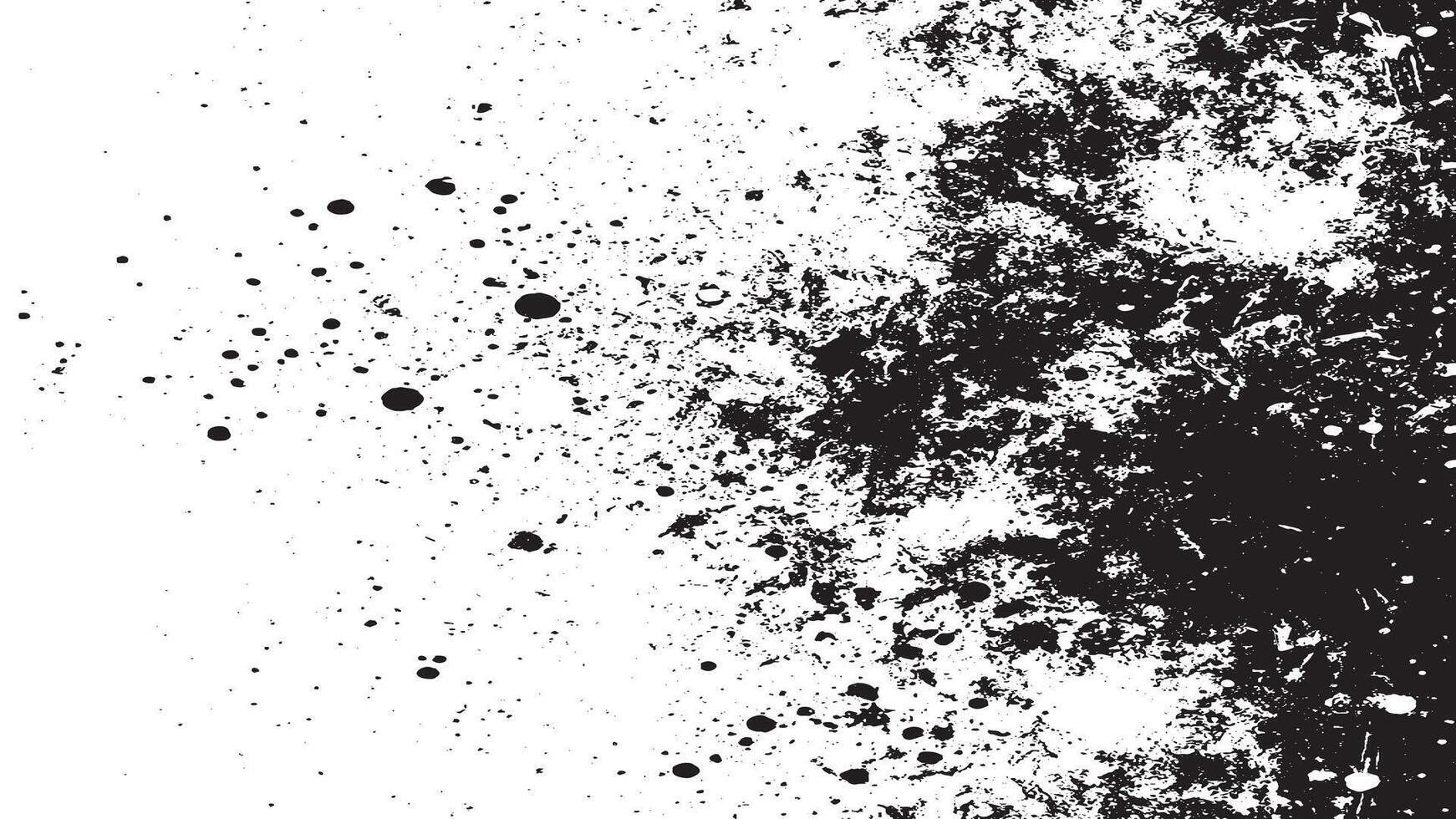 Monochrome Black Rough Gritty Grunge Texture on White Background vector