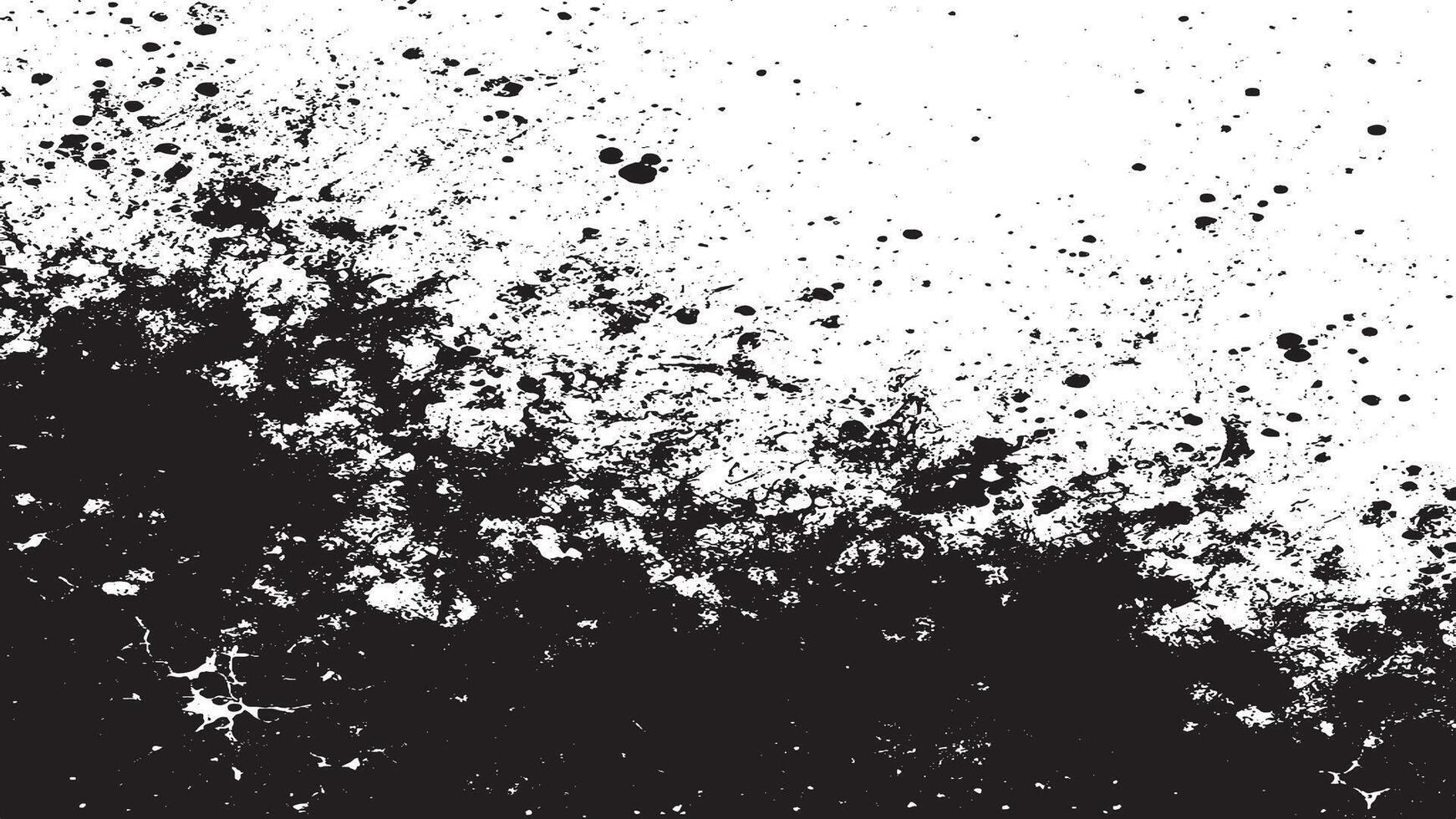 Monochrome Black Rough Gritty Grunge Texture on White Background vector