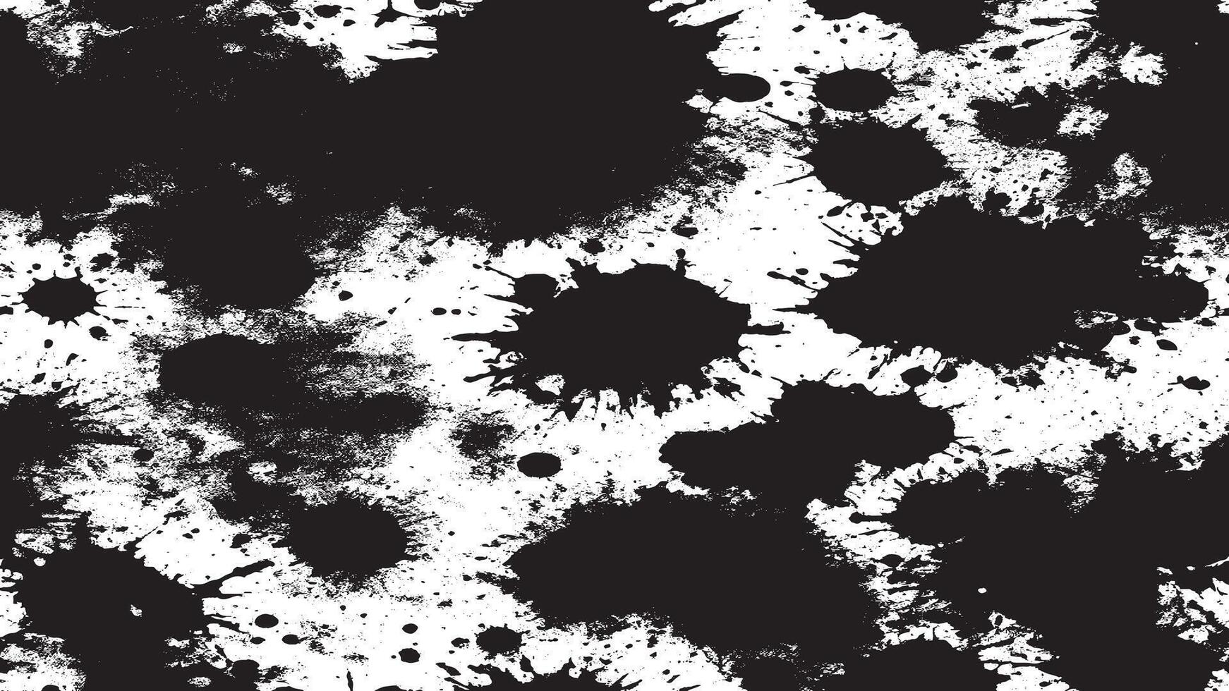Monochrome Black Rough Gritty Grunge Texture on White Background vector