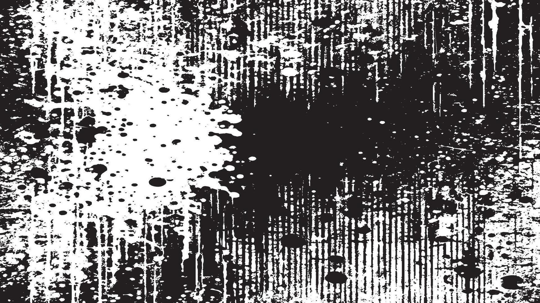 White Background with Black Gritty Rough Grunge Overlay Texture vector