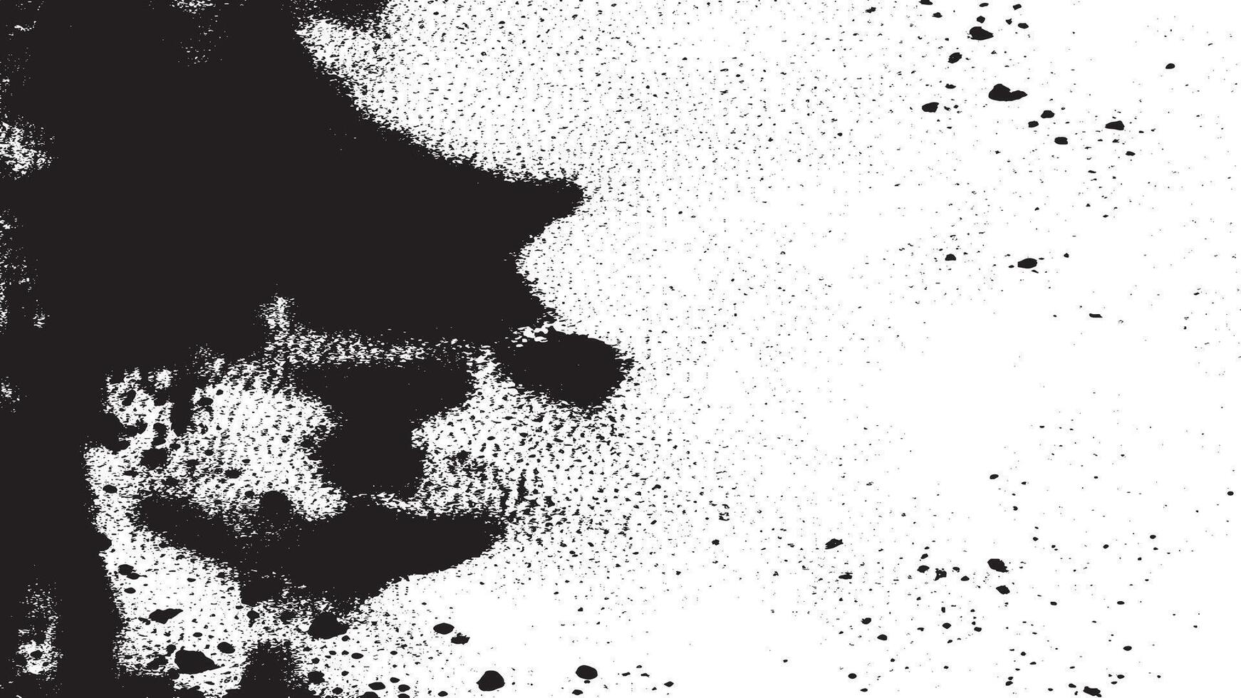 Gritty Black Rough Grunge Texture on White Background with Dirty Overlay vector