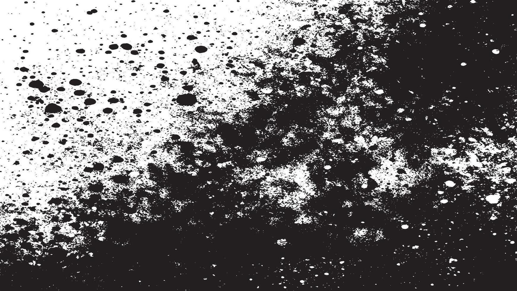 Gritty Black Rough Grunge Texture on White Background with Dirty Overlay vector
