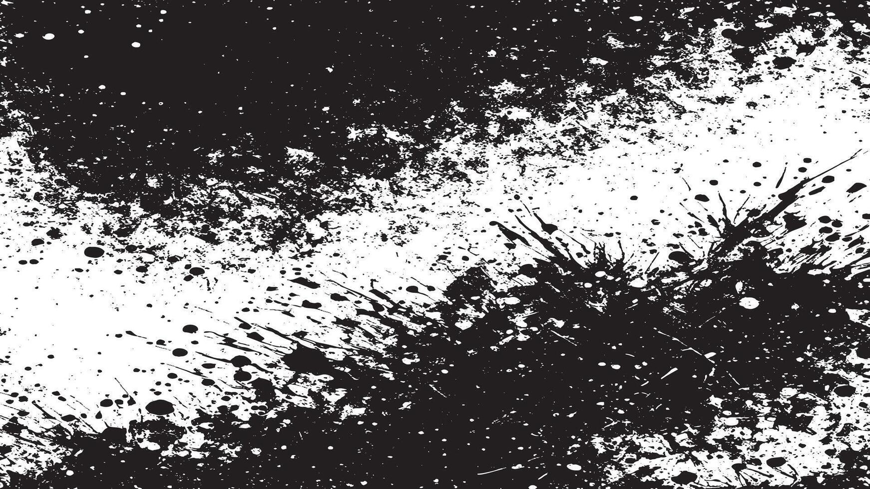 Gritty Black Rough Grunge Texture on White Background with Dirty Overlay vector