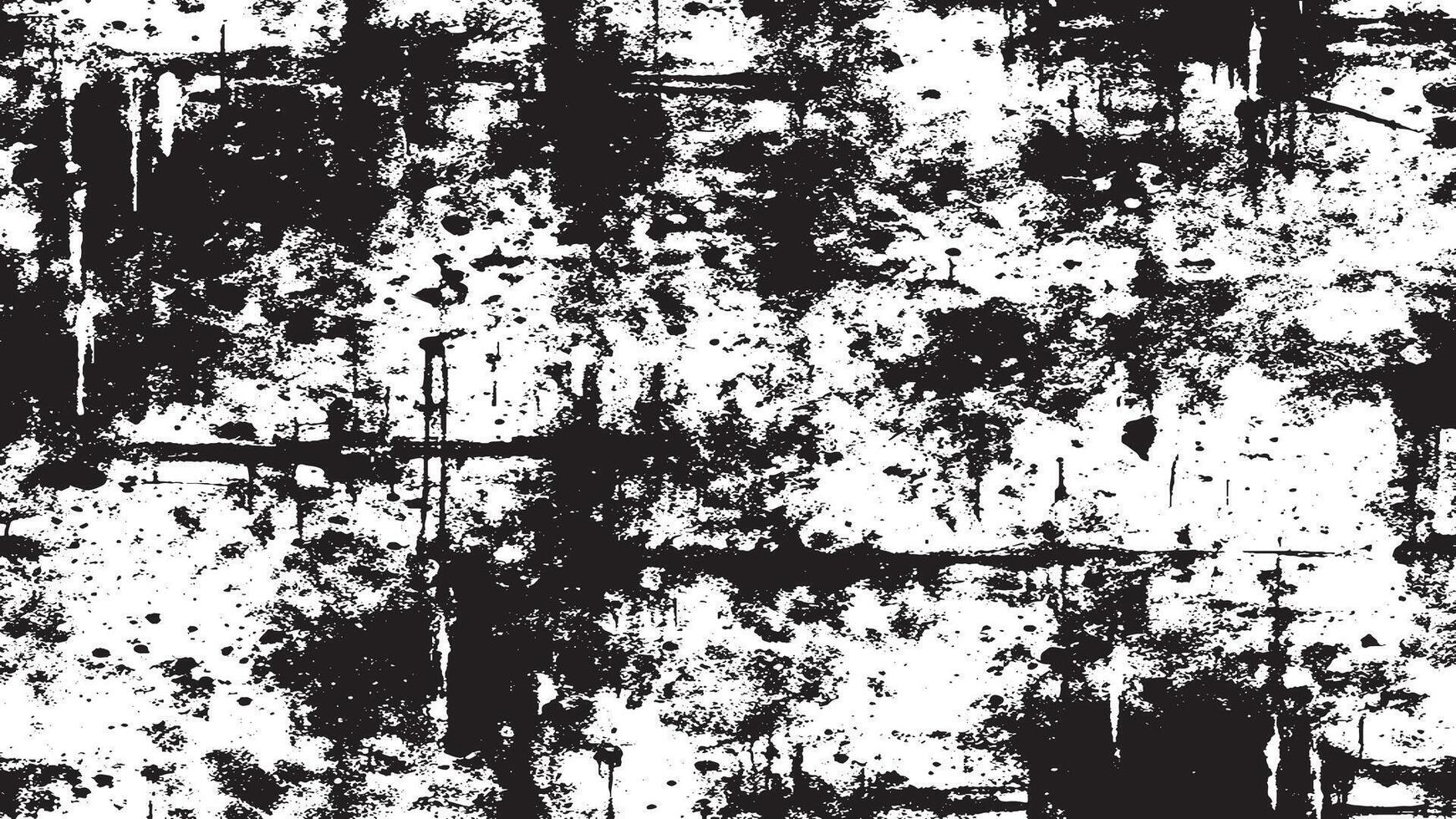 Black and White Gritty Grunge Texture with Rough Dirty Overlay Patterns vector