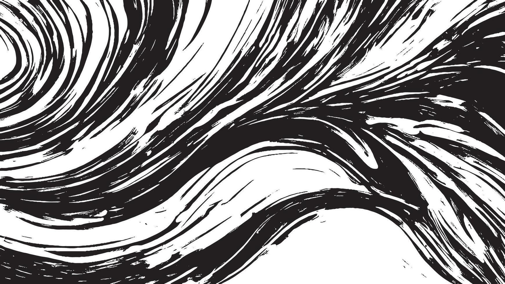 Intricate Black Monochrome Overlay with Abstract Grunge Gritty Art Texture on White Background vector